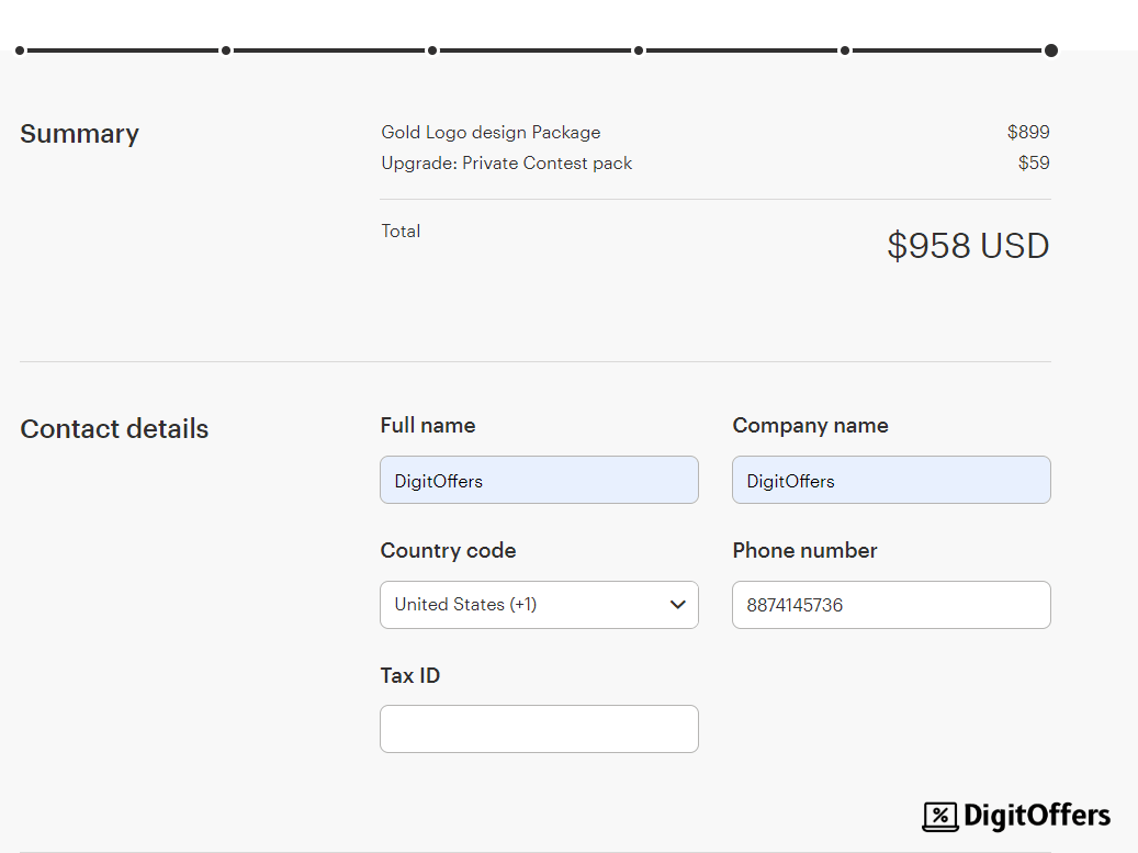 Updated 99designs Coupon Codes, Get FLAT 30% Discount and Save $60 99designs Order Summary and Checkout page