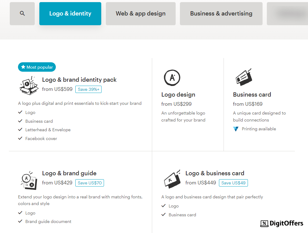 Updated 99designs Coupon Codes, Get FLAT 30% Discount and Save $60 99designs Plans of Logo & Identity