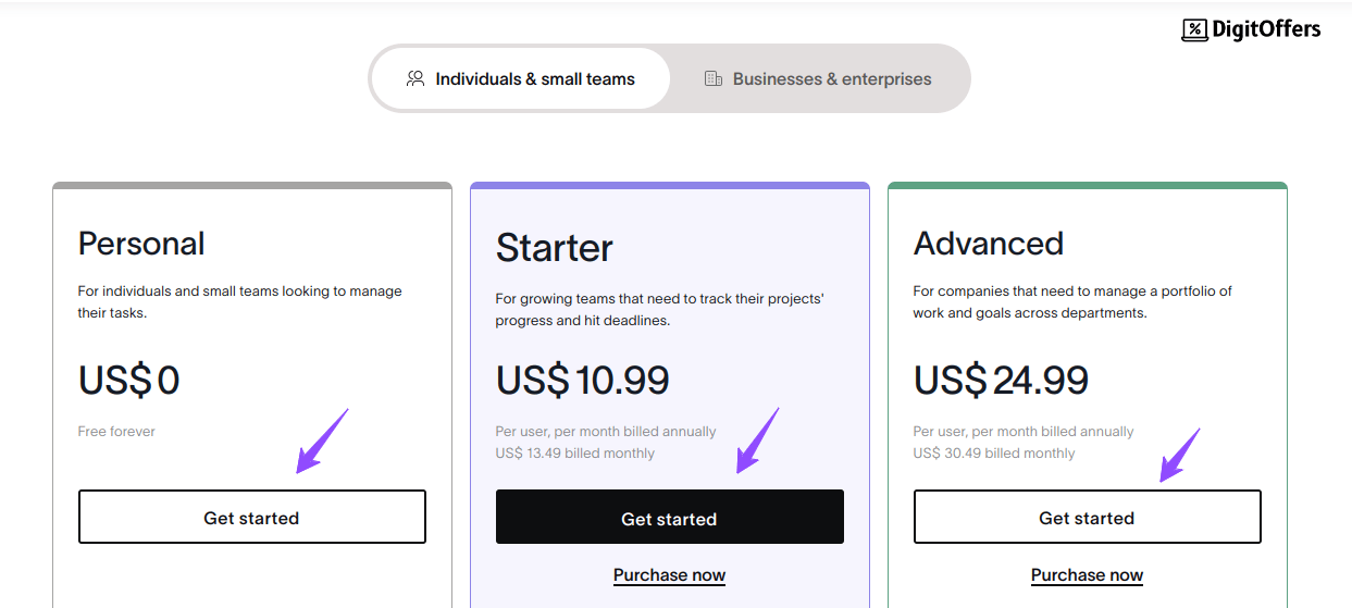 Asana Pricing Plans