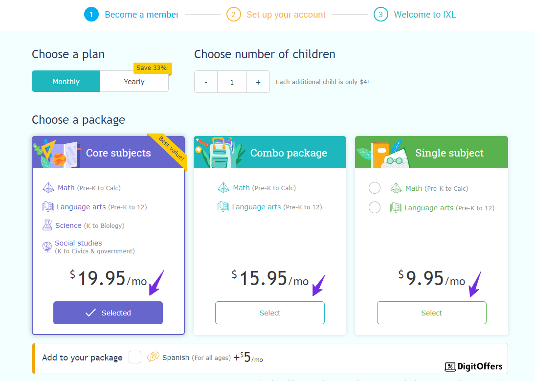 Active IXL Coupon Codes, Get FLAT 55% Discount and Start Learning Today IXL Family membership Plans
