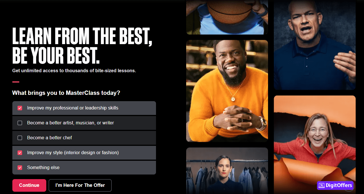 Updated MasterClass Coupon Codes, Get FLAT 65% Discount and Start Learning Today MasterClass Home Page