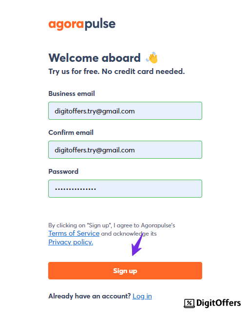 Agorapulse Sign Up