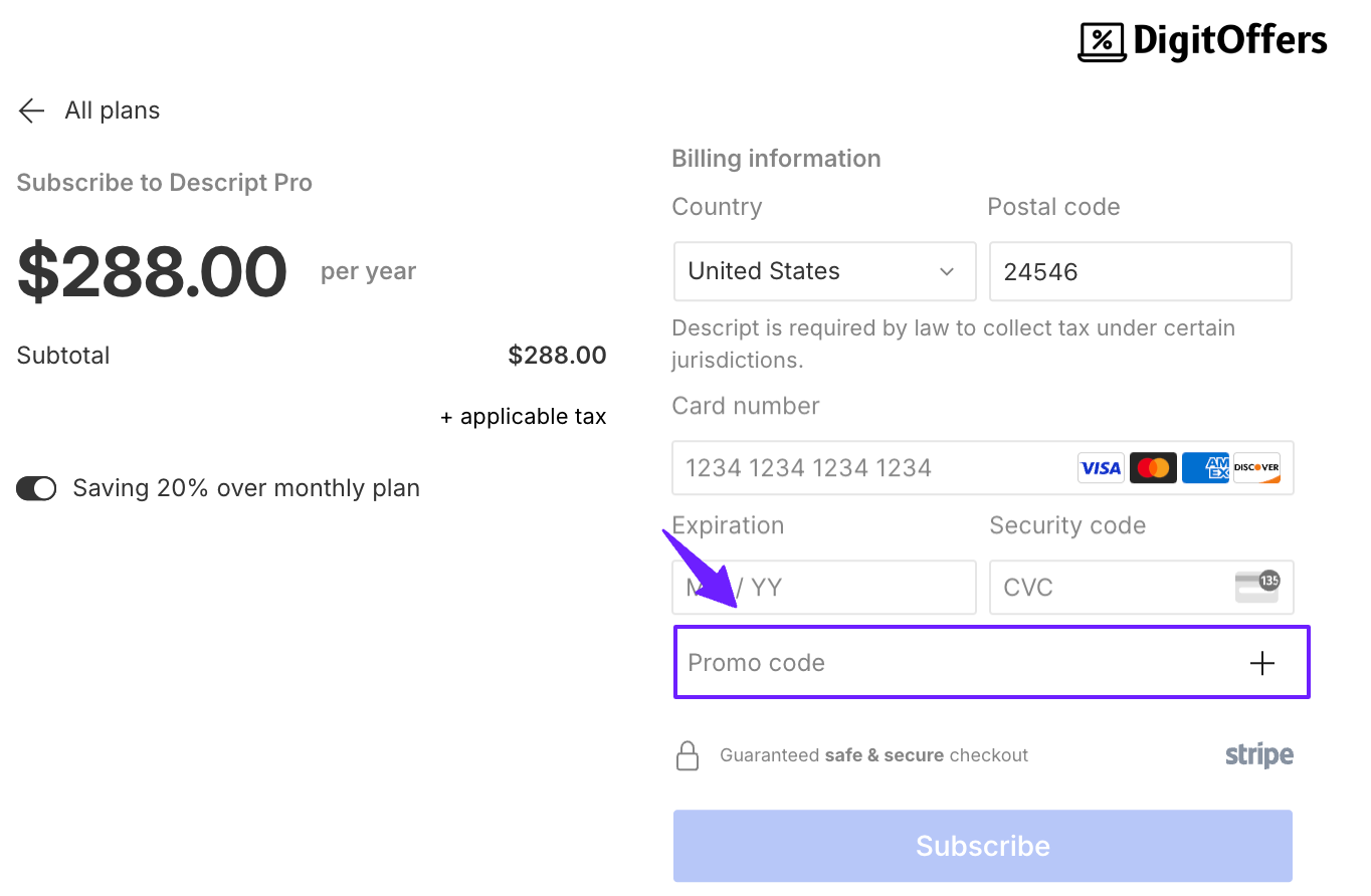 Descript Billing