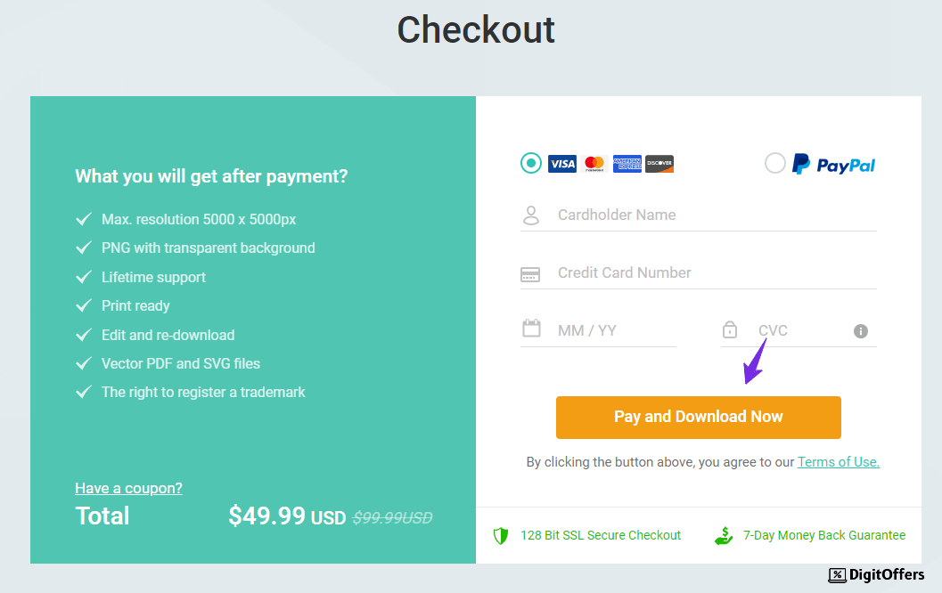 DesignEvo Coupon CodeCheckout