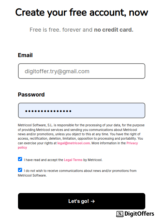 MetriCool Sign Up