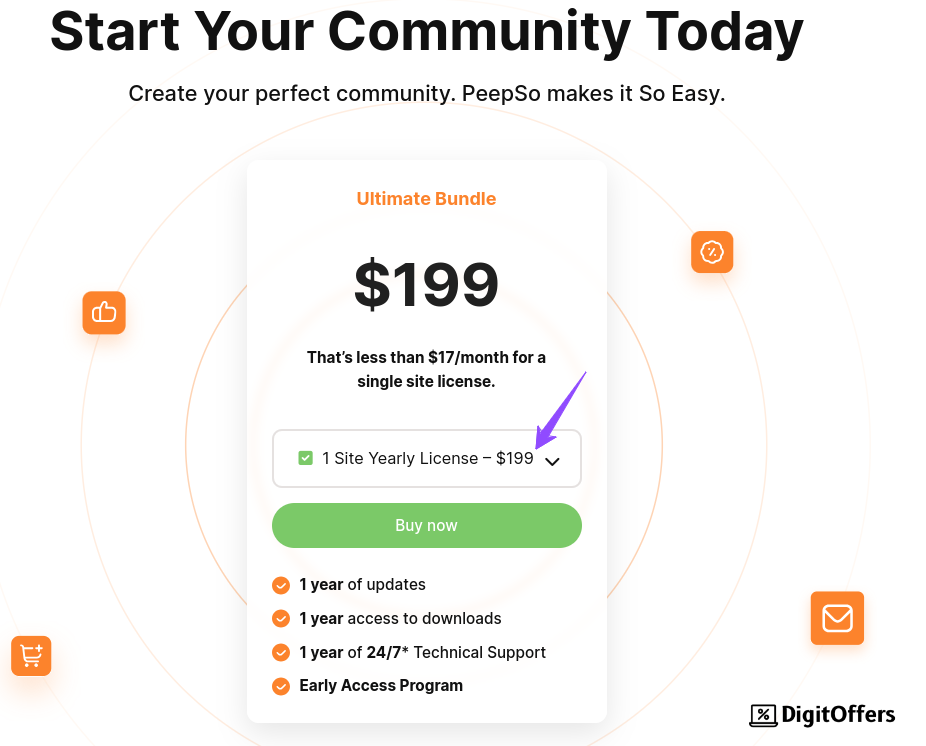 Latest PeepSo Promo Codes, Avail FLAT 70% OFF on Plugin Packs Today PeepSo Pricing Plans