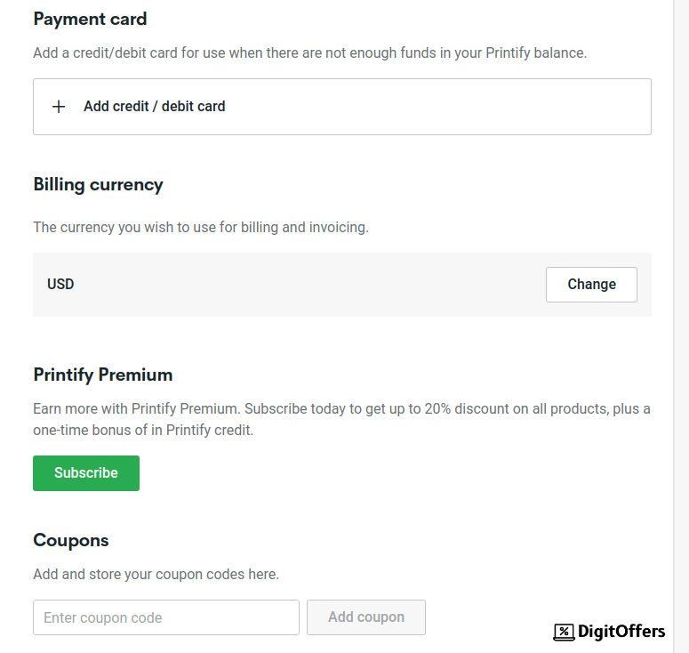 Active Printify Promo Codes and Discount Upto 70% on Plans Printify Checkout