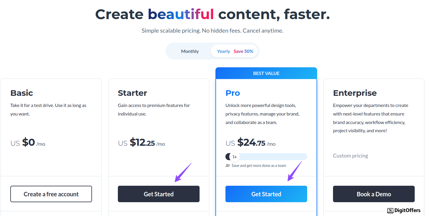 Visme Pricing Plans