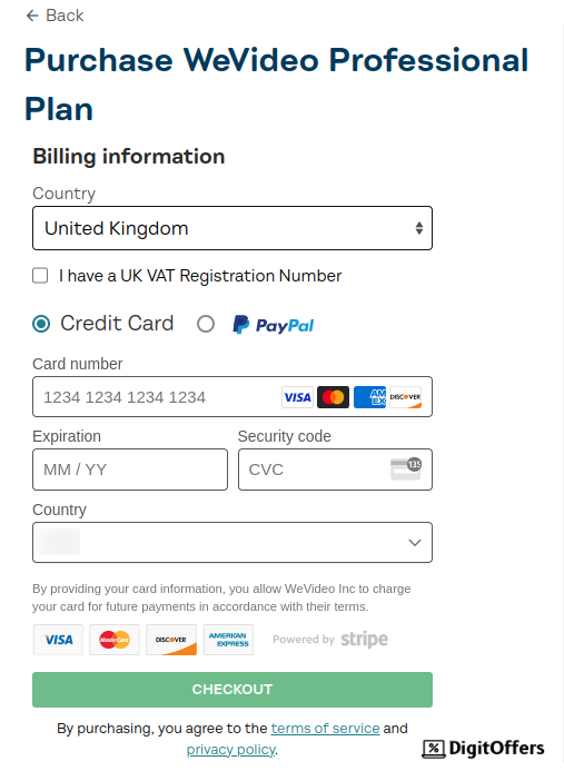 WeVideo Coupon Code Checkout