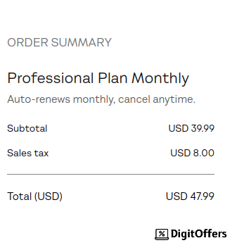 WeVideo Order Summary
