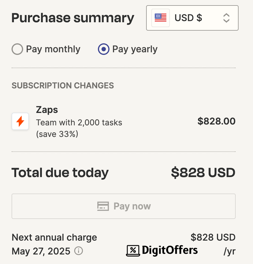 Zapier Order Summary