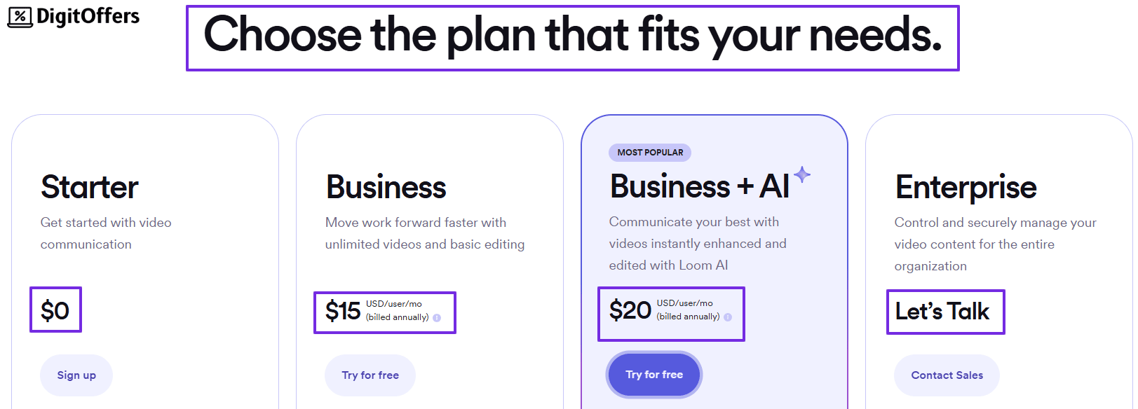 Loom Pricing Plans