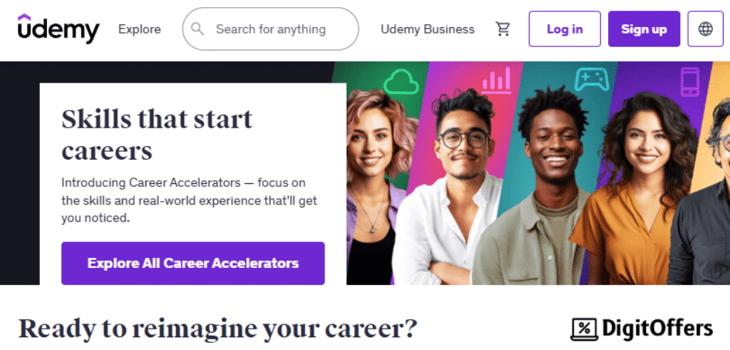 Updated Udemy Promo Code, Avail FLAT 70% Discount and Save Big on Top Courses Today Udemy Home Page Scre enshot